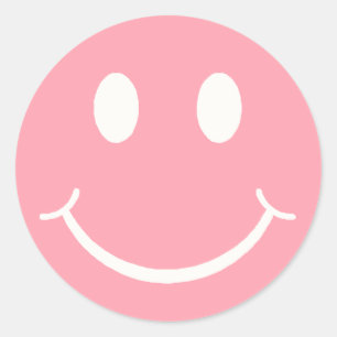Sticker Rond Visage heureux