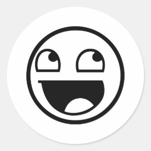 Sticker Rond Visage impressionnant