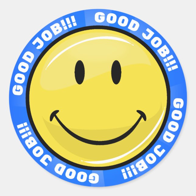 Sticker Rond Visage Jaune Classique (Devant)
