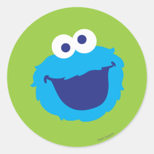 Sticker Rond Visage Monstre des Cookies