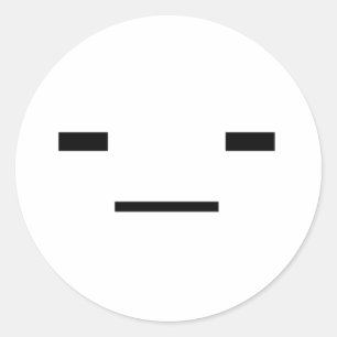 Sticker Rond Visage-plat