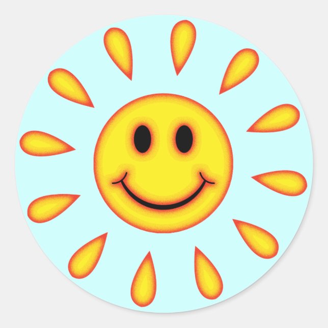 Sticker Rond Visage soleil (Devant)