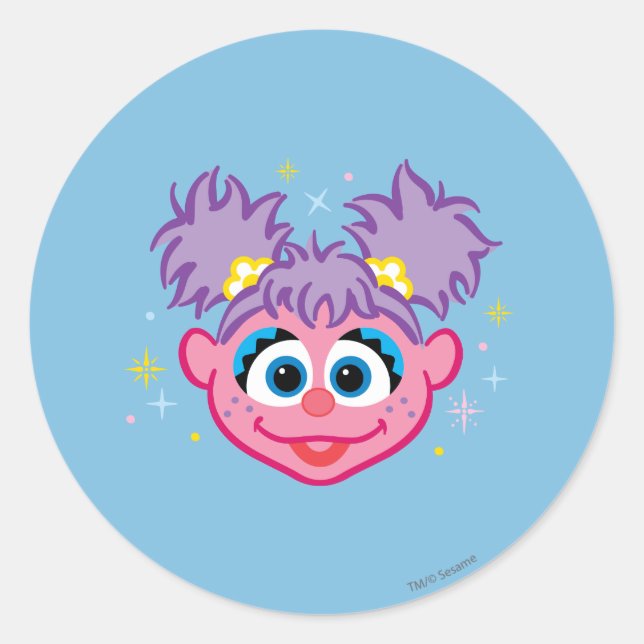 Sticker Rond Visage souriant d'Abby (Devant)