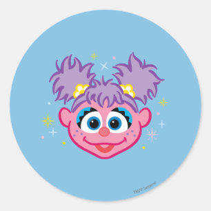Sticker Rond Visage souriant d'Abby