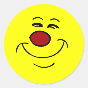 Sticker Rond Visage suffisant Grumpey
