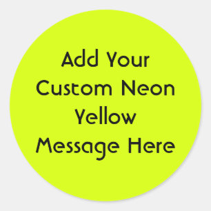 Sticker Rond Visibilité jaune et élevée au néon