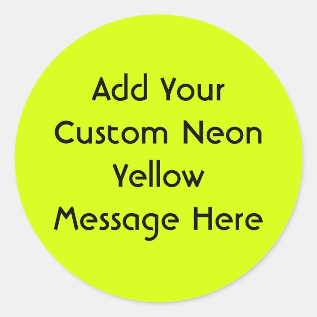 Sticker Rond Visibilité jaune et élevée au néon (Devant)