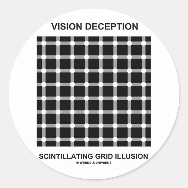 Sticker Rond Vision tromperie scintillant l'illusion de la gril (Devant)