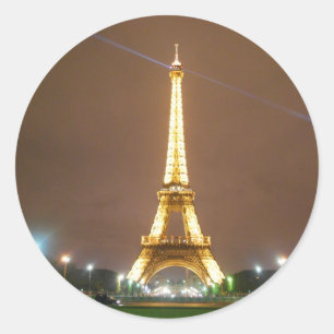 Sticker Rond Visite Eiffel, Tour Eiffel - Paris, France de La
