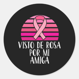Sticker Rond Visto Rosa Por Mi Amiga Sp