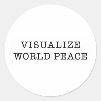 Sticker Rond Visualiser la paix mondiale
