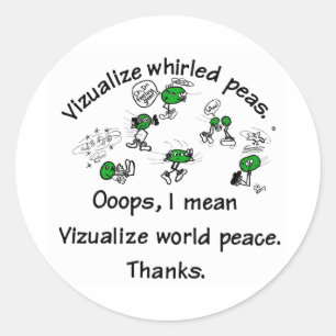 Sticker Rond Visualiser les pois tourbés