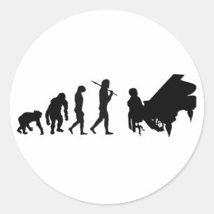 Sticker Rond Vitesse de Mozart de compositeur d'orchestre de