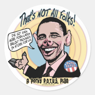 Sticker Rond Vitesse grosse de POTUS Anti-Obama