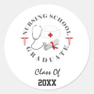 Sticker Rond Vitesse licenciée d'école d'infirmières