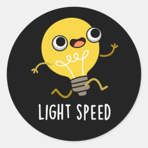 Sticker Rond Vitesse lumineuse amusante Coupe en bulbe Jeu fonc