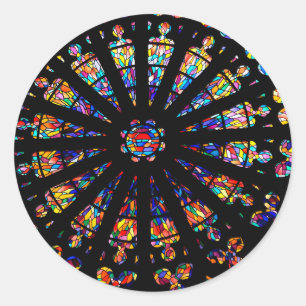 Sticker Rond vitraux de l'église couleurs
