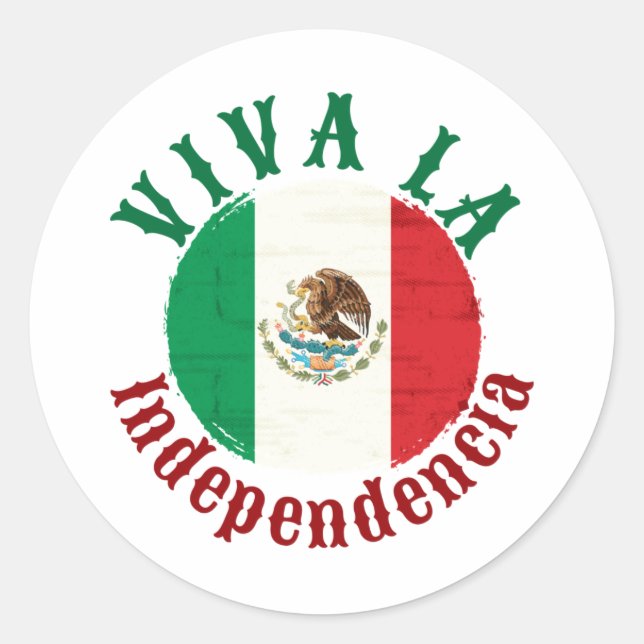 Sticker Rond Viva la Independencia (Devant)