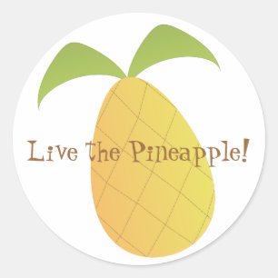Sticker Rond Vivent l'ananas