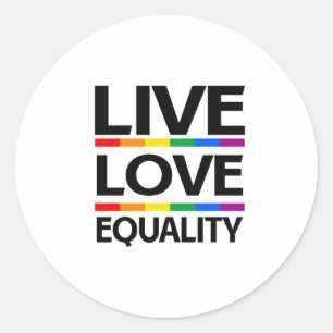 Sticker Rond Vivez l'amour de l'égalité