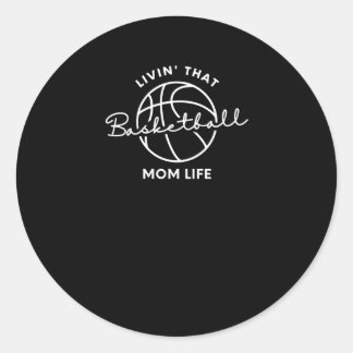 Sticker Rond Vivre cette maman de basket-ball