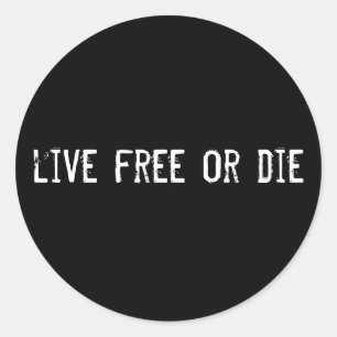 Sticker Rond vivre libre ou mourir