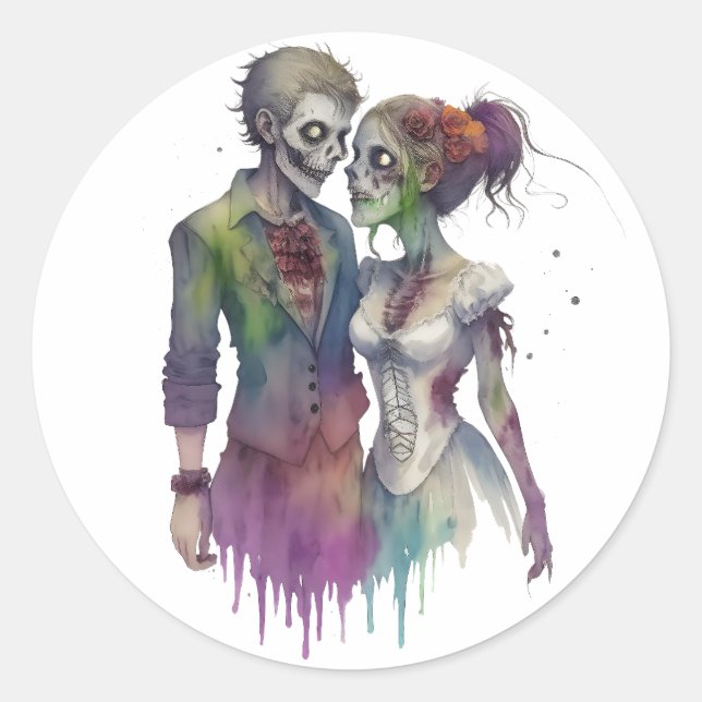Sticker Rond Vivre mort ma chérie (Devant)