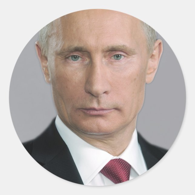 Sticker Rond Vladimir Poutine (Devant)