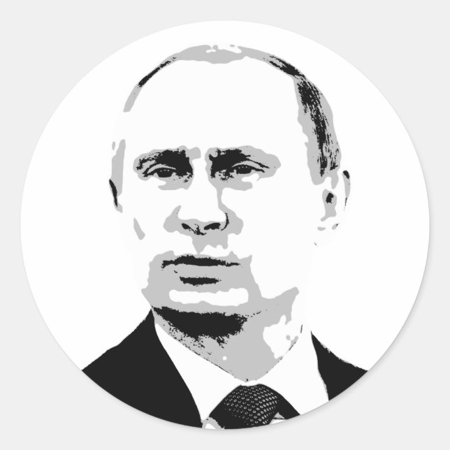 Sticker Rond Vladimir Poutine (Devant)
