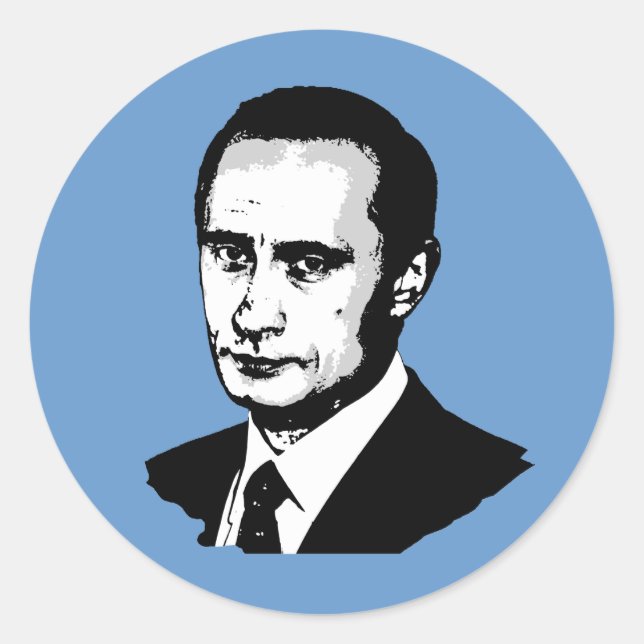 Sticker Rond Vladimir Poutine (Devant)