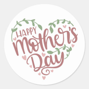 Sticker Rond Vœux sincères de la fête des mères