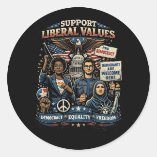 Sticker Rond Voices of Freedom