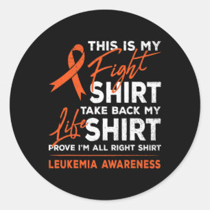 Sticker Rond Voici Mon combat Leucémie Cancer Sensibilisation O