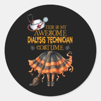 Sticker Rond Voici Mon Costume De Technicien En Dialyse D Hallo