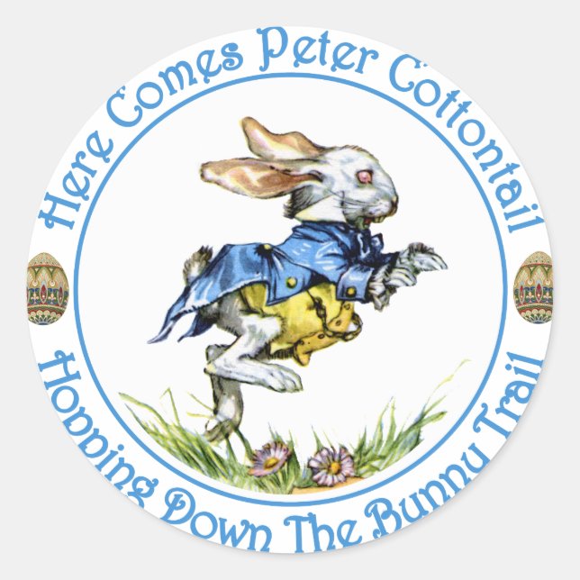Sticker Rond Voici Peter Cottontail (Devant)