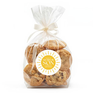 Sticker Rond Voici venir le fils Garçon Baby Shower