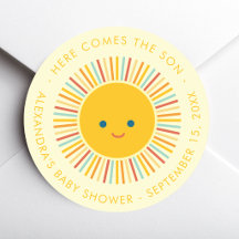 Voici venir le Fils Soleil Garçon Baby Shower