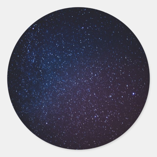 Sticker Rond Voie Lactée étoiles ciel nocturne (Devant)
