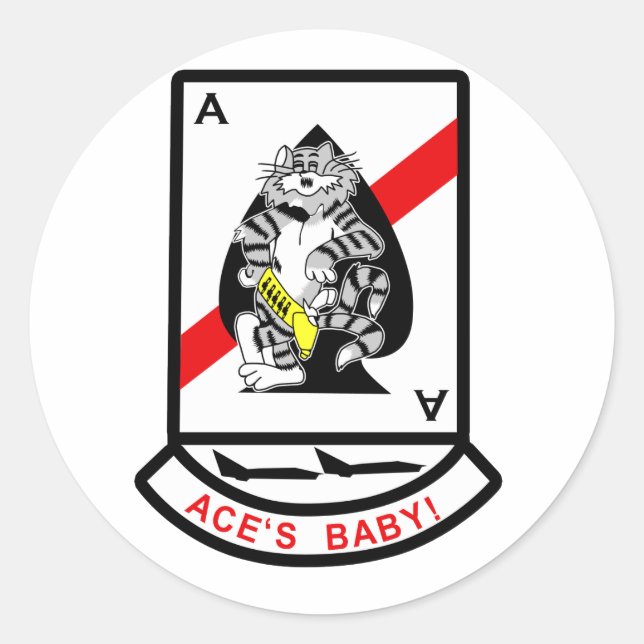 Sticker Rond Voie Noire VF-41 (Devant)