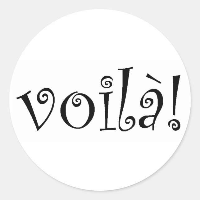 Sticker Rond Voila (Devant)