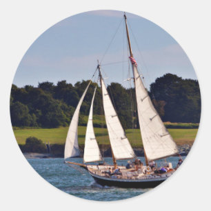 Sticker Rond Voile En Newport, Rhode Island, États-Unis