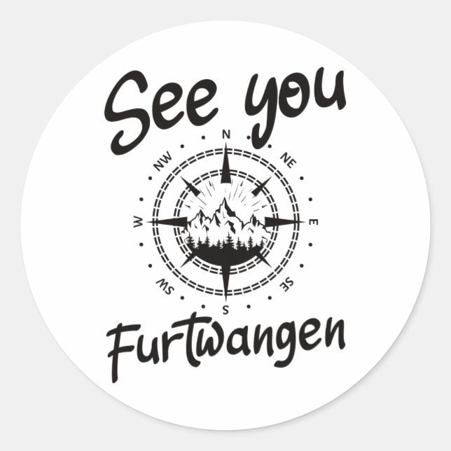 Sticker Rond Voir Vous Randonnée Furtwangen Allemagne Vacances  (Devant)