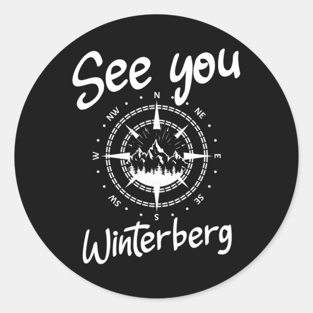 Sticker Rond Voir Vous Randonnée Winterberg Allemagne Vacances  (Devant)