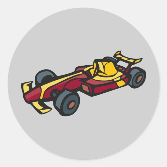 Sticker Rond Voiture de course (Devant)