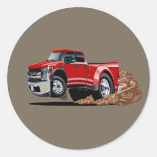 Sticker Rond Voiture de dessin animé