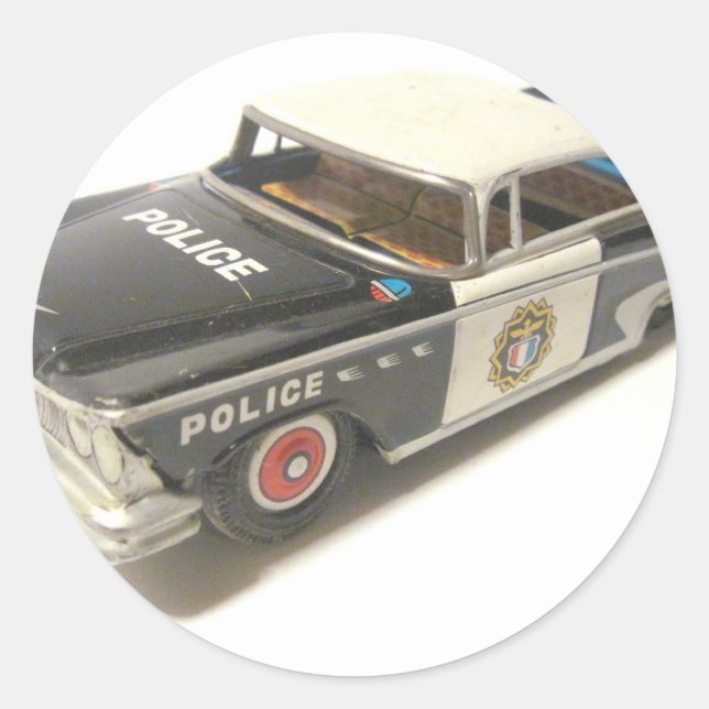 Sticker Rond Voiture de police (Devant)