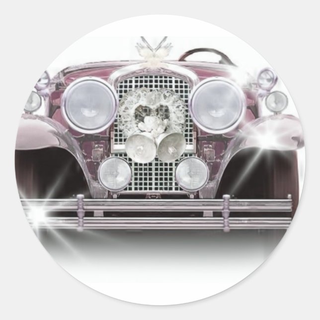 STICKER ROND VOITURE MARIAGE MATRIMONIAL (Devant)