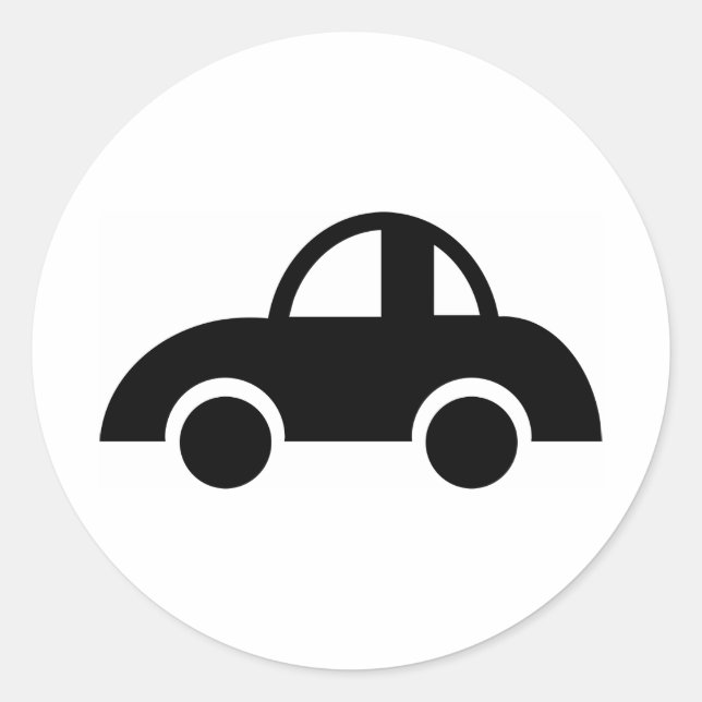 Sticker Rond Voiture noire (Devant)
