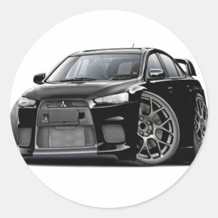 Sticker Rond Voiture noire Evo