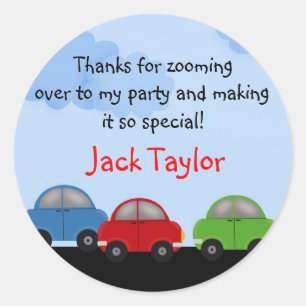 Sticker Rond Voiture Vroom Vroom Race